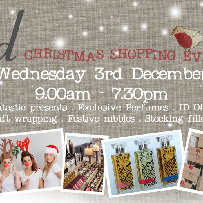 Christmas Shopping Event - Wednesday 3rd December